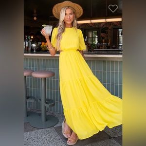 Enjoy the Sunshine Yellow Maxi Dress